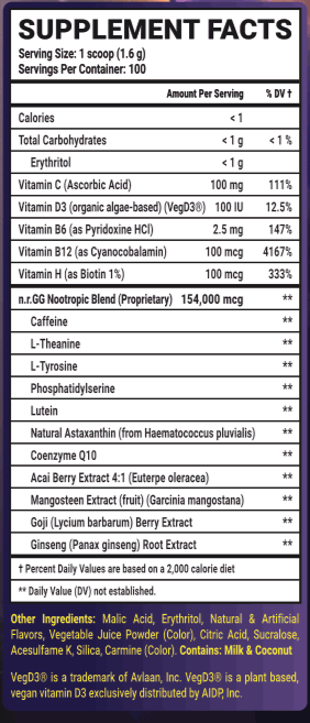 Exotic Drop - 100 Servings Nährwertangaben anzeigen