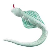 Plush teal snake with diamond pattern