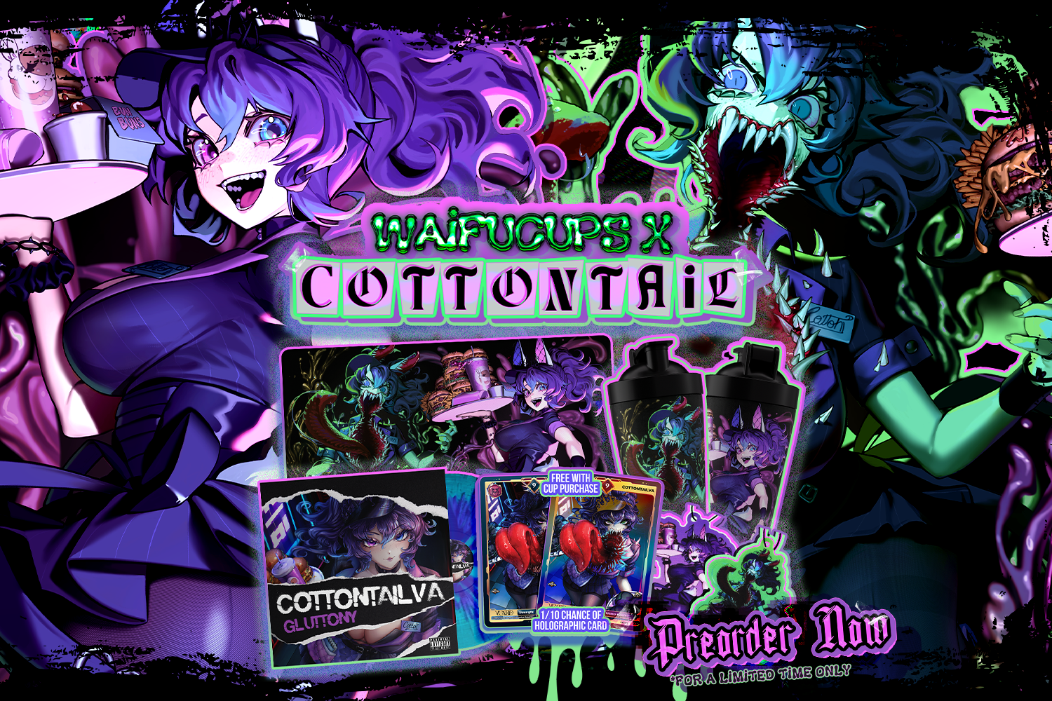 Waifu Cups x CottontailVA: Gluttony Drop - Gamer Supps