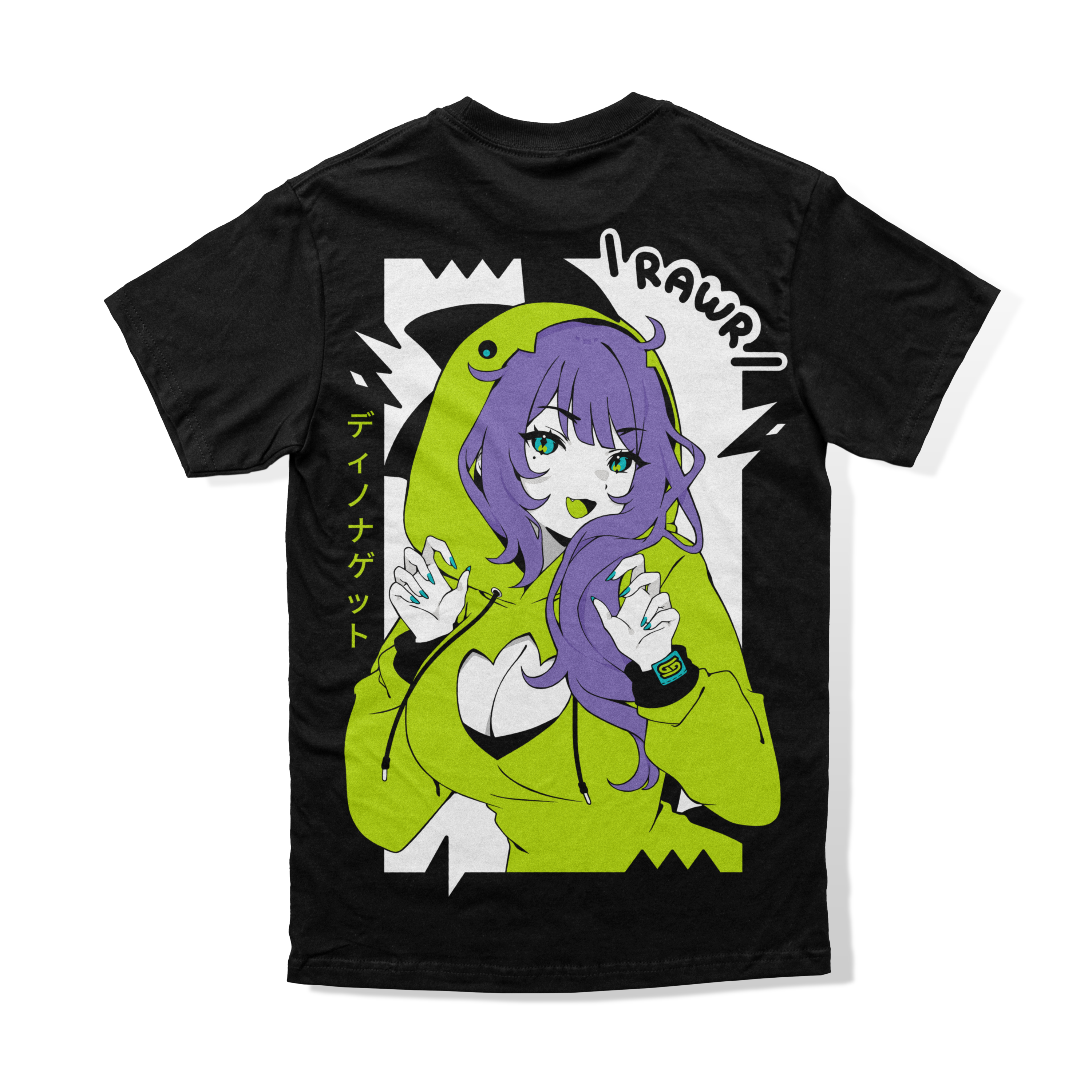 Kaiju Chan T shirt back logo