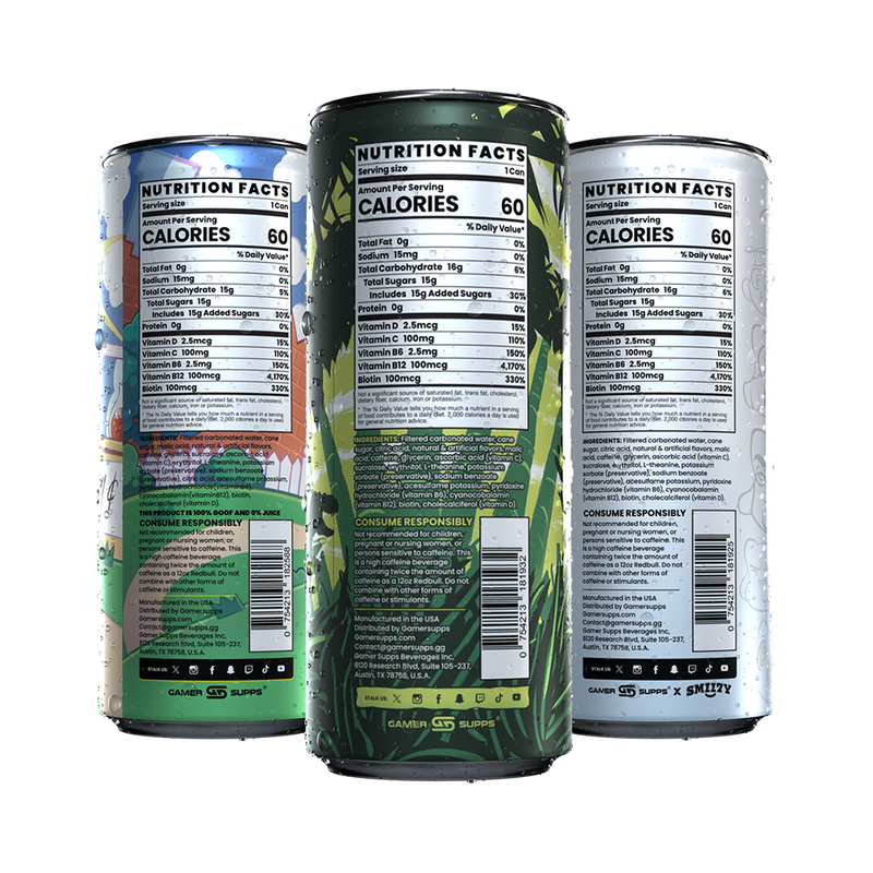 GG® Premium Energy - Variety Pack (12 Cans - TikTok) - Gamer Supps