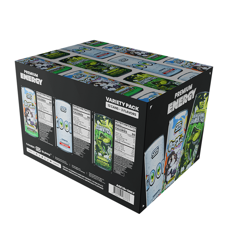 GG® Premium Energy - Variety Pack (12 Cans - TikTok) - Gamer Supps