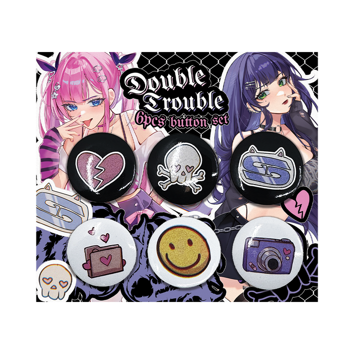 Double Trouble Button Pin Set - Gamer Supps