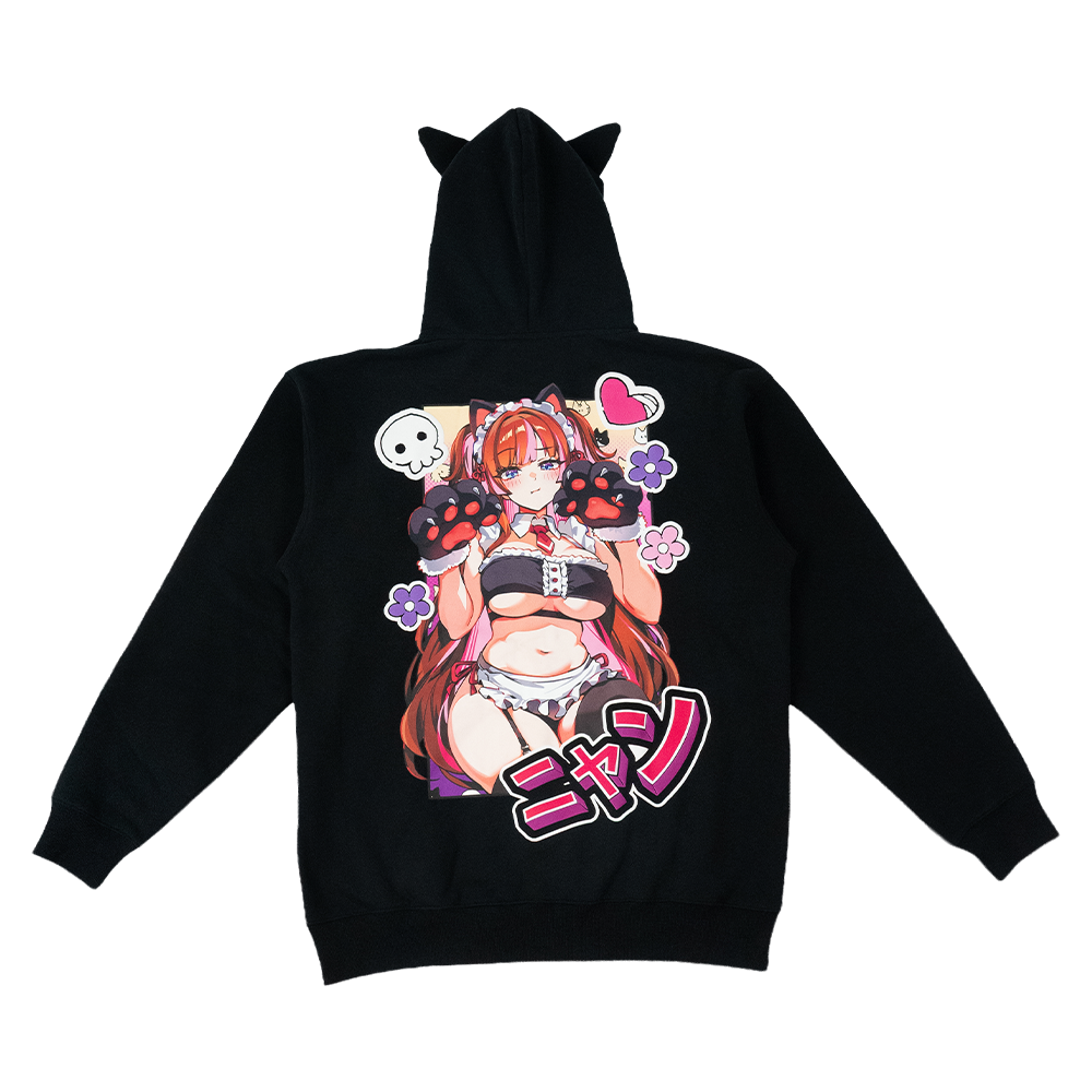 Nyan Service: Cat Ear Zip Hoodie - Gamer Supps