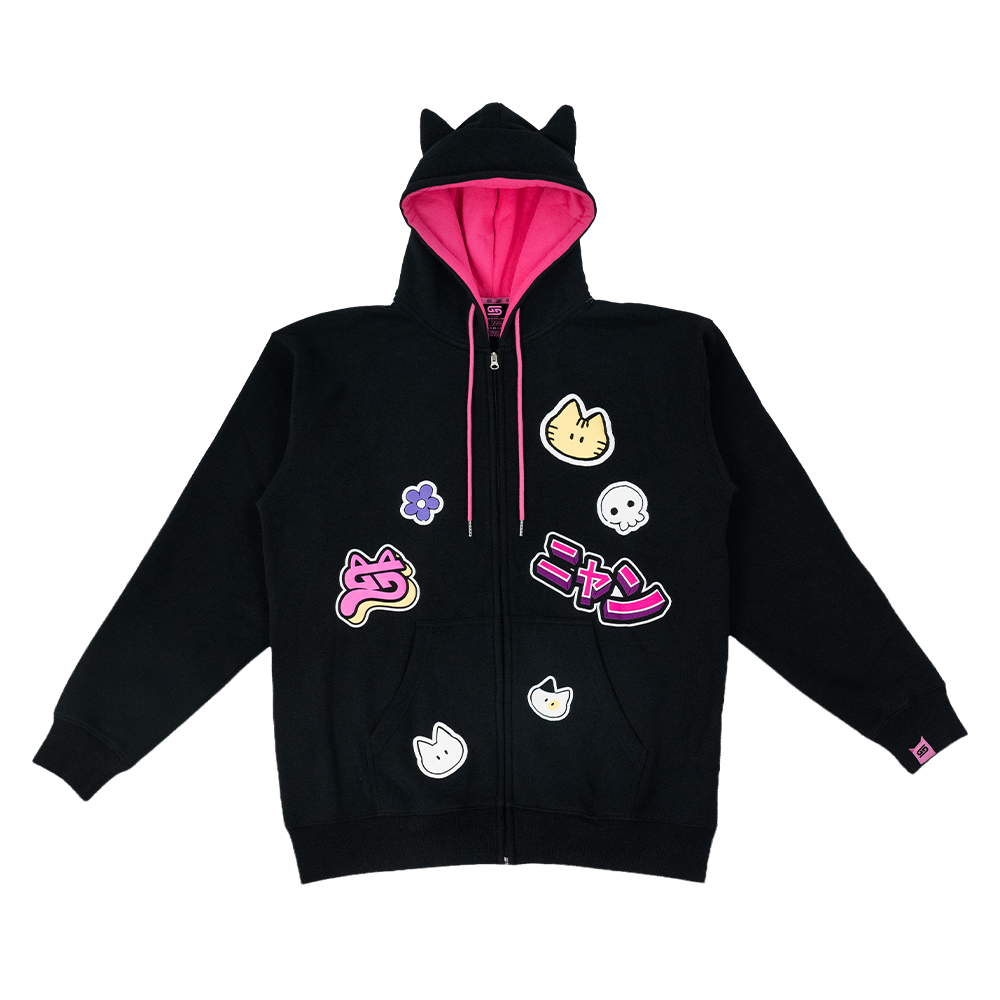 Nyan Service: Cat Ear Zip Hoodie - Gamer Supps