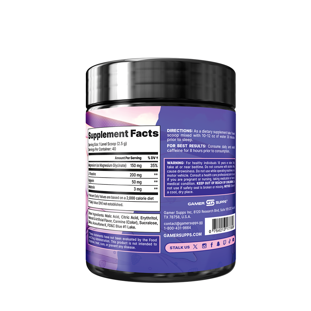 AFK+ (with Melatonin): Grape - 40 Servings - Gamer Supps