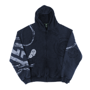 Holy Sheet: BOO! Distressed Zip-Up Hoodie