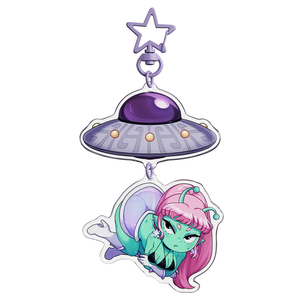 "I Come In Peace" Acrylic Keychain - Gamer Supps