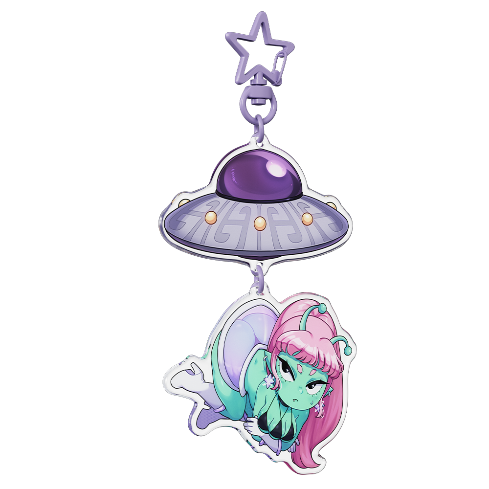 "I Come In Peace" Acrylic Keychain - Gamer Supps