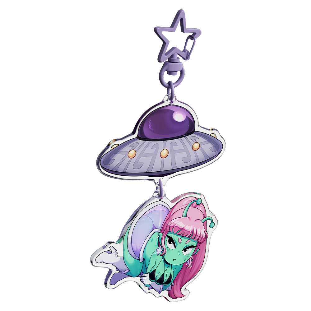 "I Come In Peace" Acrylic Keychain - Gamer Supps