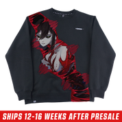 Layna Lazar: Crimson Bloom Crewneck