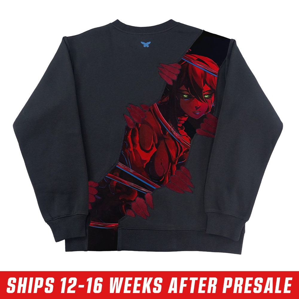 Layna Lazar: Crimson Bloom Crewneck