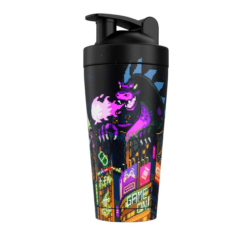 PIXEL CUPS: Specific Rim Metal Shaker - Gamer Supps