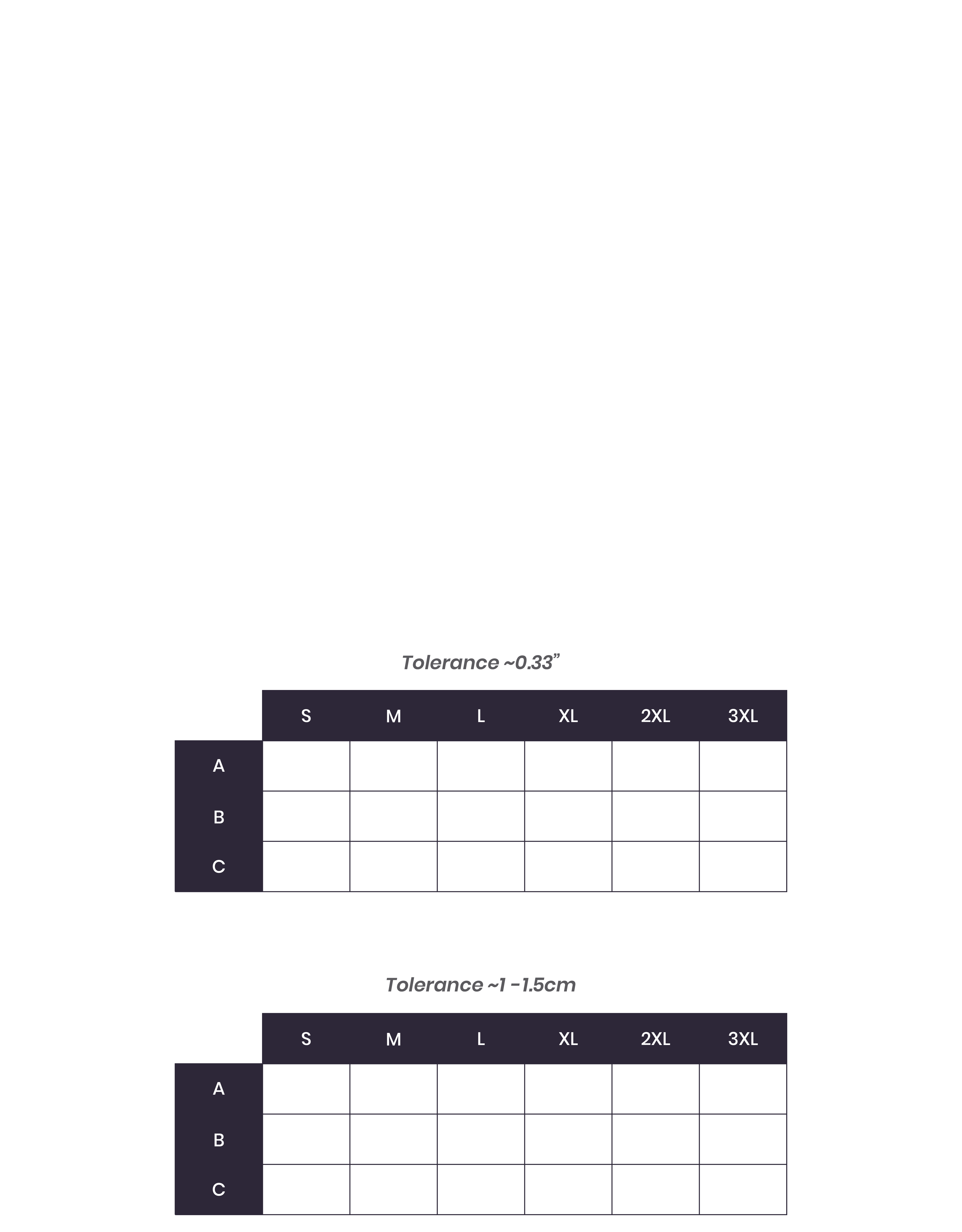 Größentabelle