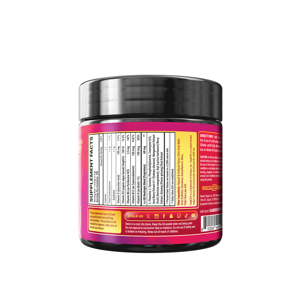 Strawberry Lemonade Caffeine Free - 100 Servings - Gamer Supps