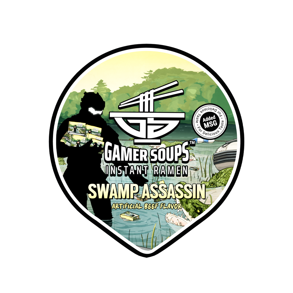 Gamer Soups Instant Noodles - Swamp Assassin (24 Cup Box) - Gamer Supps