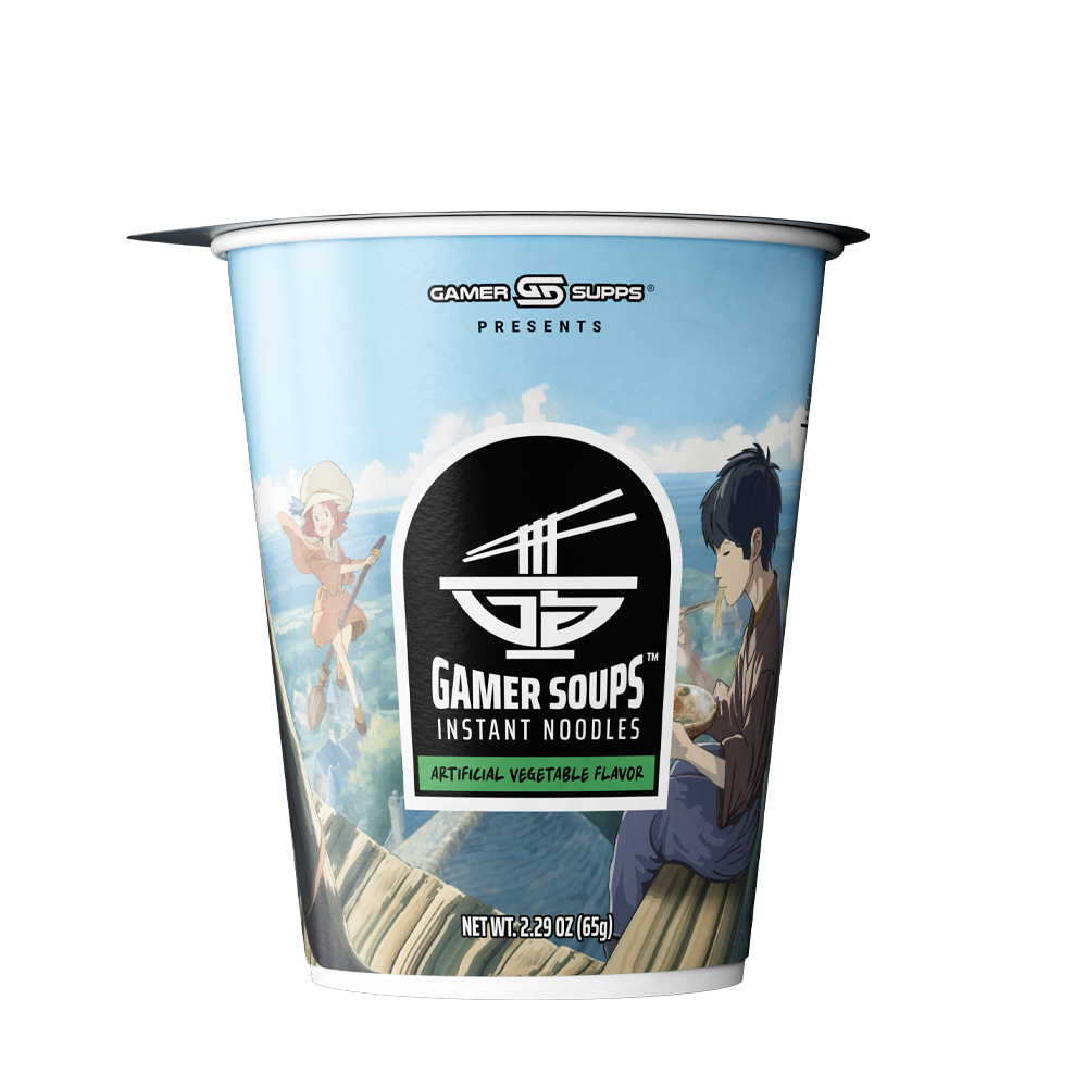 Gamer Soups Instant Noodles - Vegetable (Single Cup) - Gamer Supps