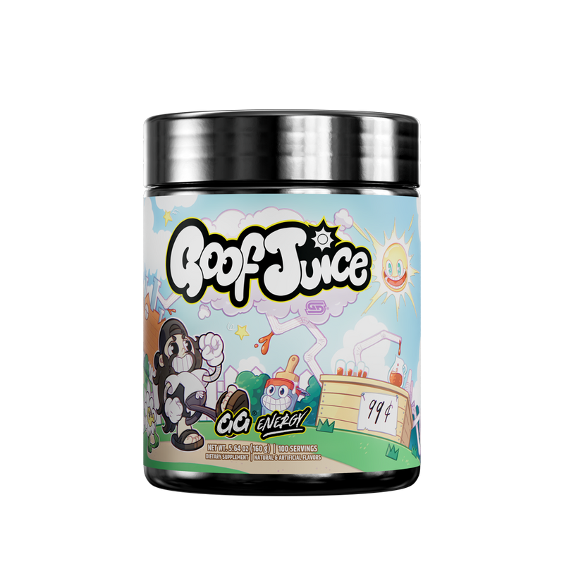 Black container with silver lid showing detailed supplement facts and blue Gamer Supps label with contact info.