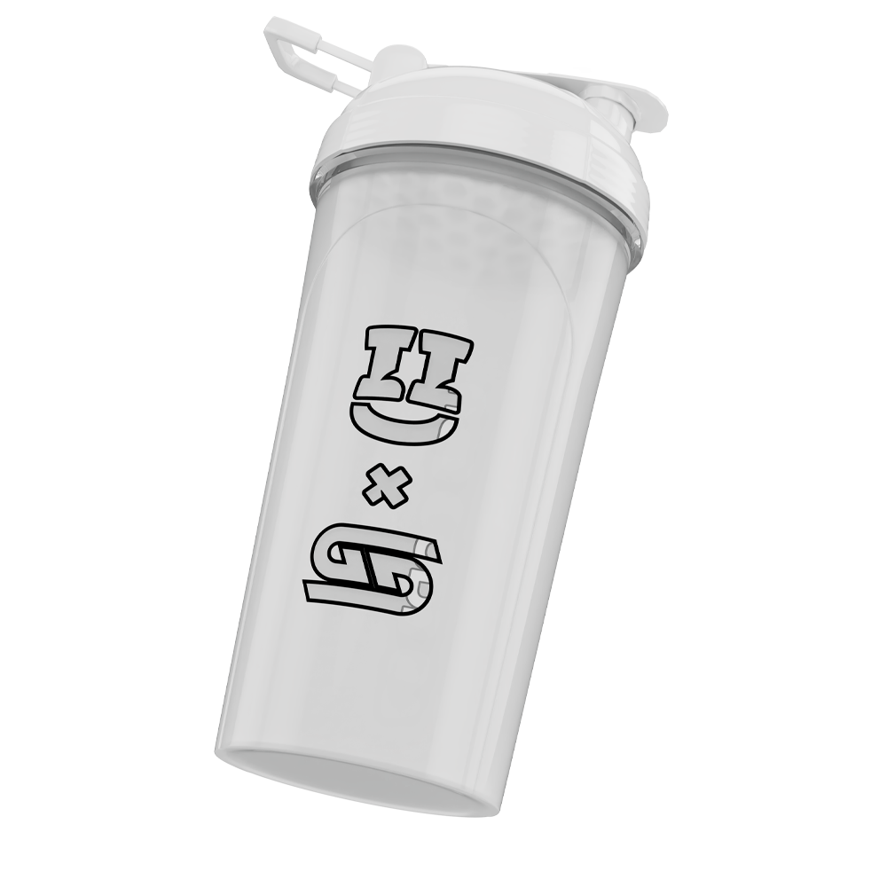 24oz SMii7Y Shaker Cup (White) - Gamer Supps