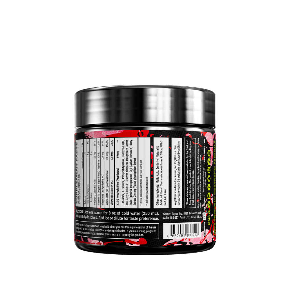 Strawberry Caffeine Free - 100 Servings - Gamer Supps